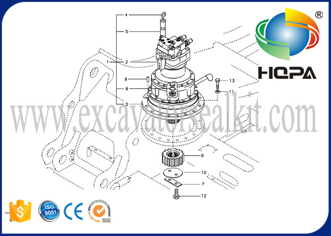 EC290BLC Silnik wahadłowy HZZC-M2X170CHB VOE14524190 Hydrauliczne zestawy naprawcze
